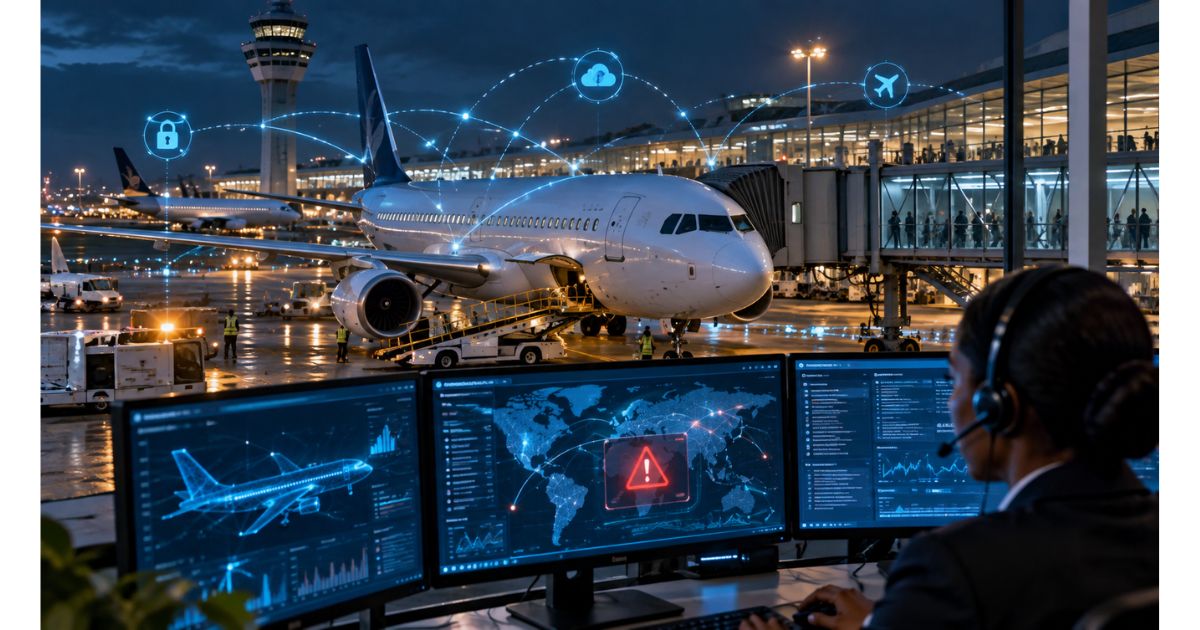 AI aviation system analysing flight and weather data to predict turbulence